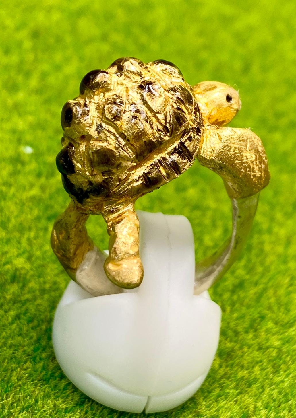 ホシガメリング    Free Size  k18メッキ仕様 | 2枚目